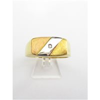 Anello Damiata Gioielli Uomo in Oro giallo Diamante 0.01 Ct 2116/102/2-D199 - 2116/102/2-D199